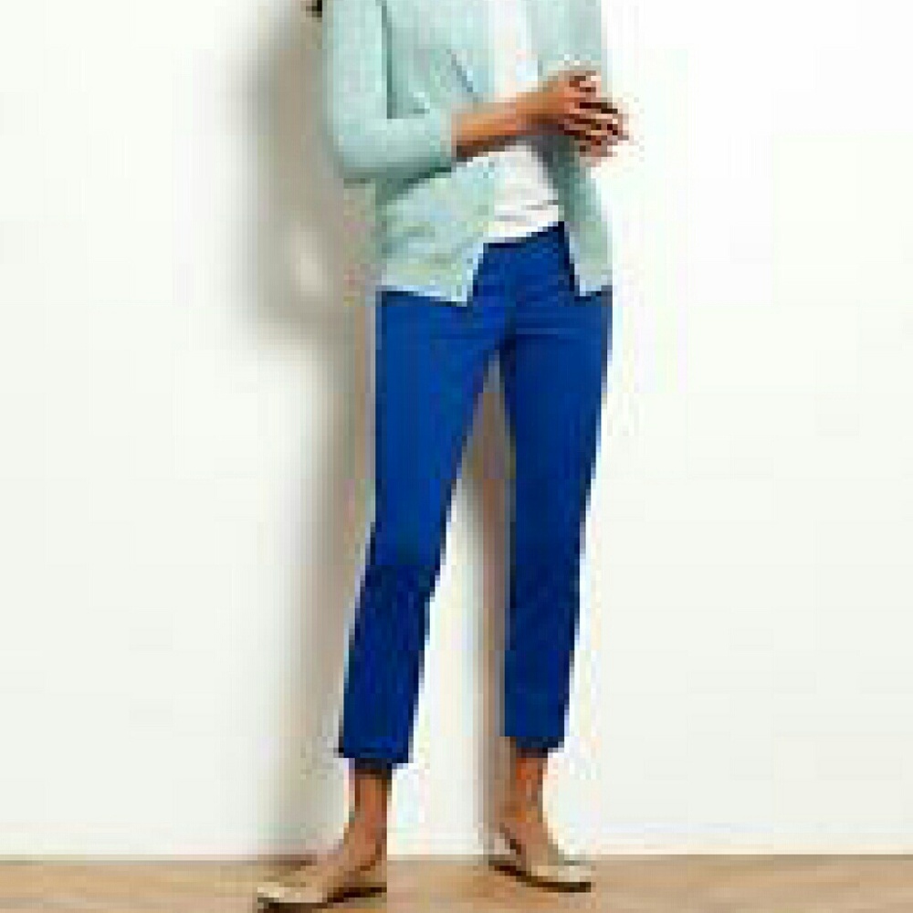 Talbots Bright Blue Cropped Ankle Pants